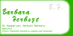 barbara herbszt business card